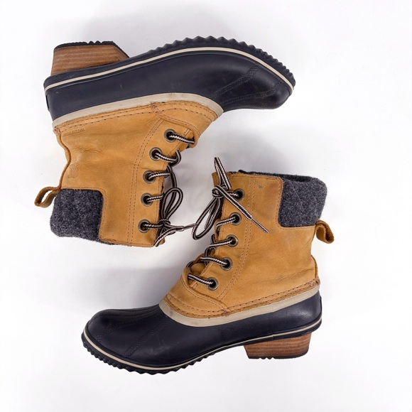 SOREL Slimpack II Lace Waterproof Boots in Elk Black 7.5 - Picture 10 of 16